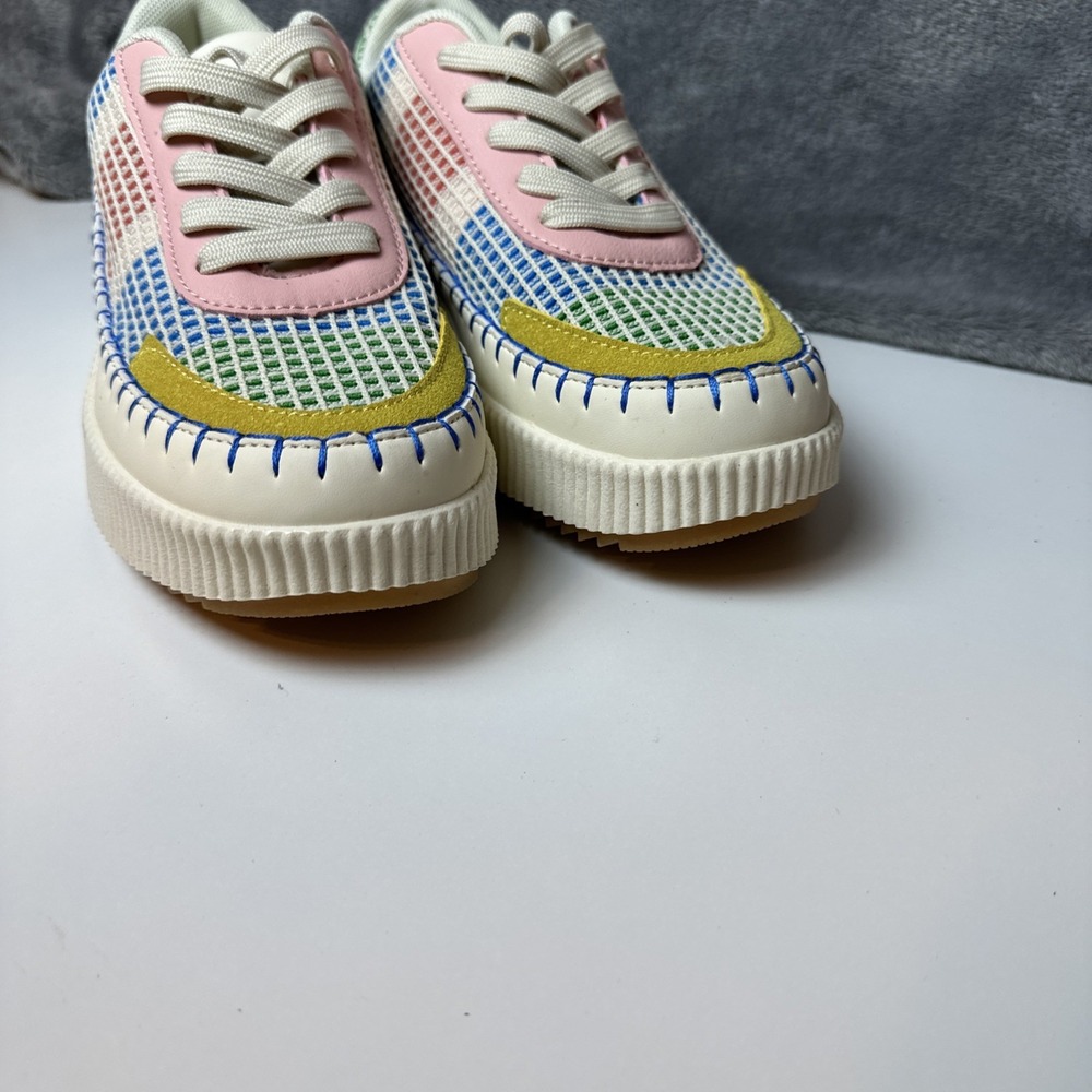 Nicole Miller New York Mixed Media Brita Platform Patch Sneaker Shoes NEW 7 - Picture 12 of 16